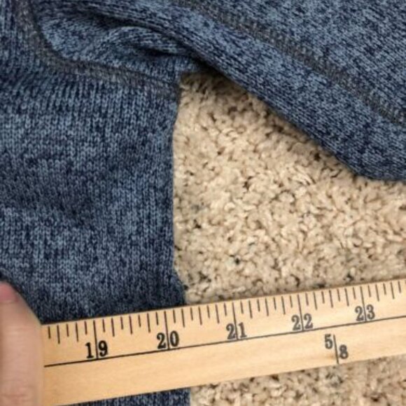 Eddie Bauer Mens Medium Long Sleeve Embroidered Logo Pullover 1/4 Zip Blue - Picture 8 of 10